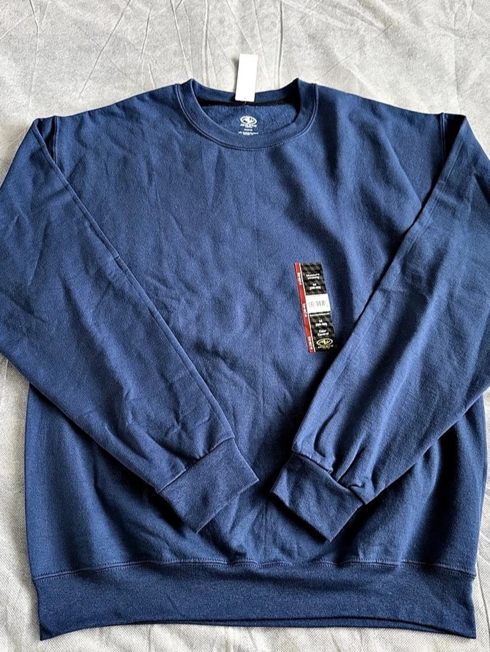Athletic Works Pullover Sweatshirt Mens Medium Regular Fit Fleece Crew Neck Blue